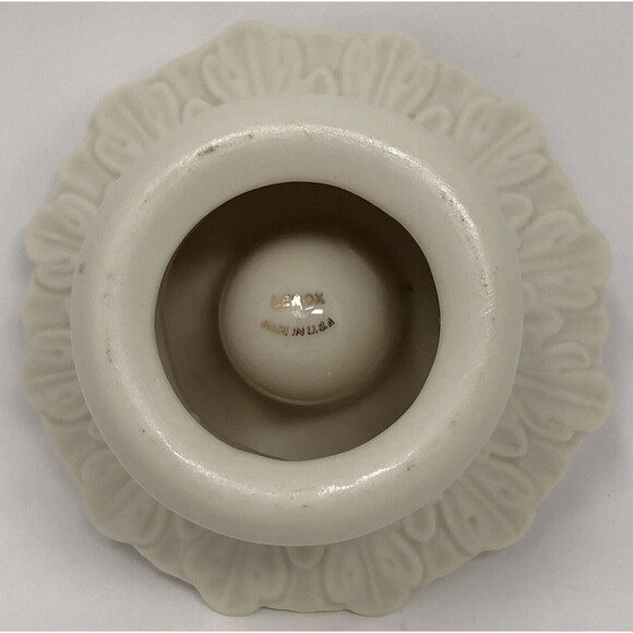 Lenox Woodland Collection Candlestick Holders VTG Ivory Embossed Elegant USA - Picture 7 of 12